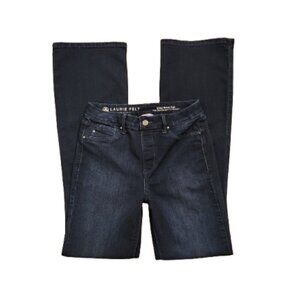 Laurie Felt High-Rise Silky Boot Cut Jeans  Size: Small Tall